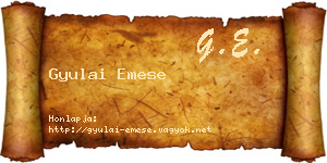 Gyulai Emese névjegykártya